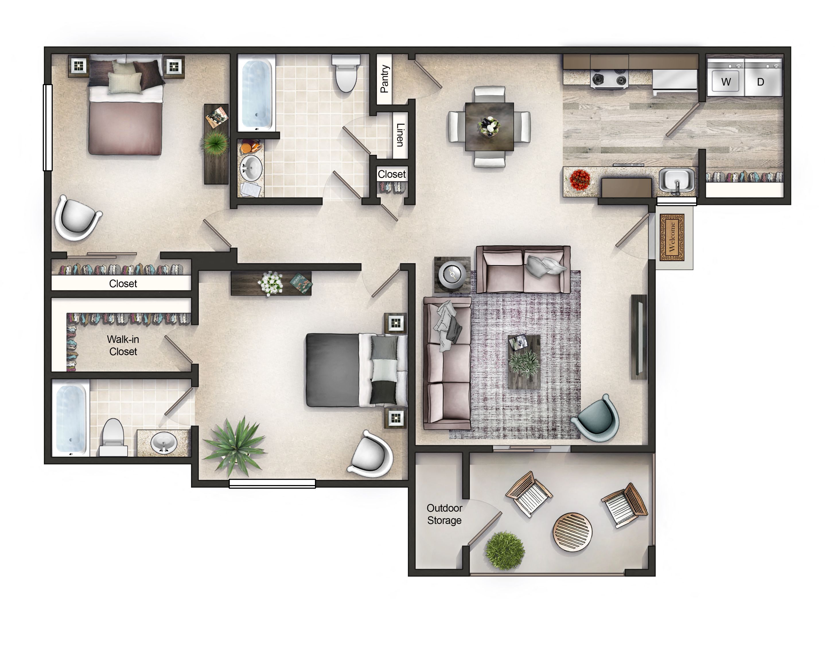 Highland Hills 2Bed2Bath